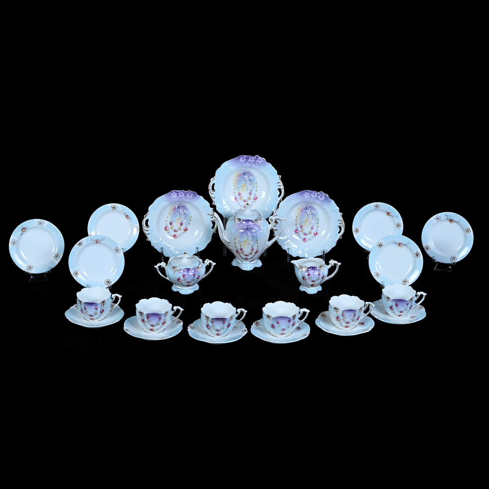 (18) Piece Child's Tea Set, Unmarked R.S. Prussia (1 of 8)
