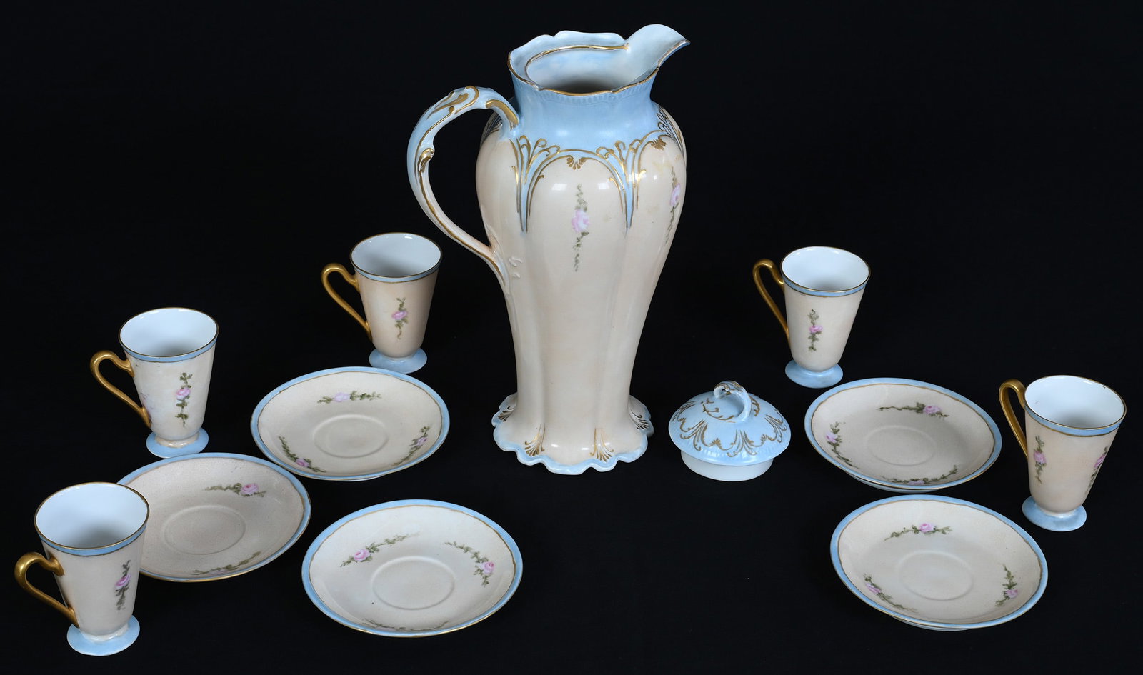 Chocolate Set, Marked Limoges - 2