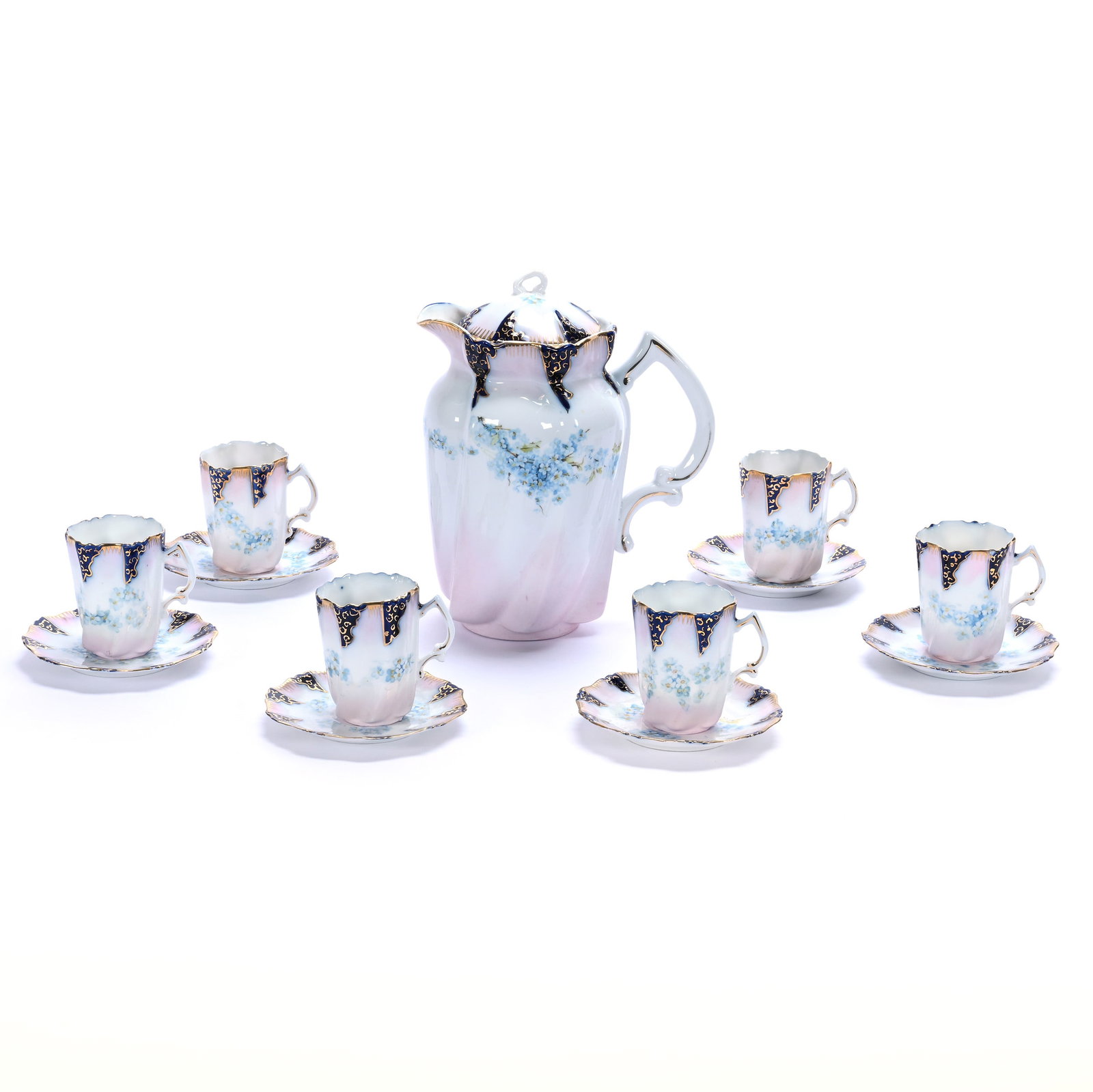 Chocolate Set, Unmarked Prussia Style (1 of 4)