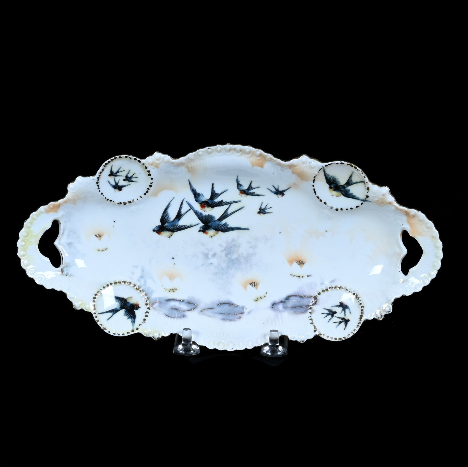Relish Tray, Marked R.S. Prussia, Medallion Mold (1 of 2)