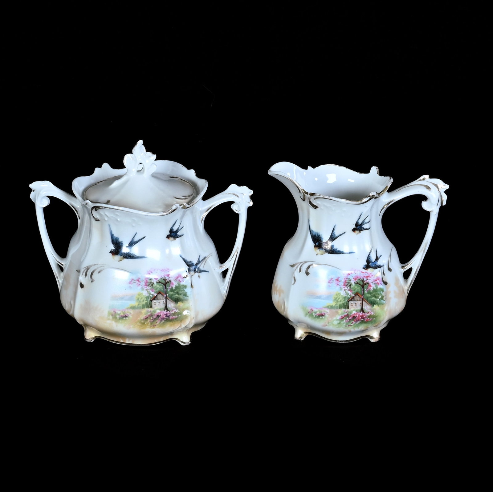 Creamer And Sugar, Marked R.S. Prussia (1 of 3)