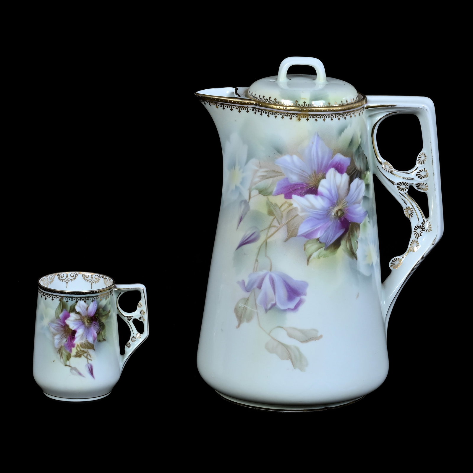Chocolate Pot, Marked R.S. Prussia (1 of 3)
