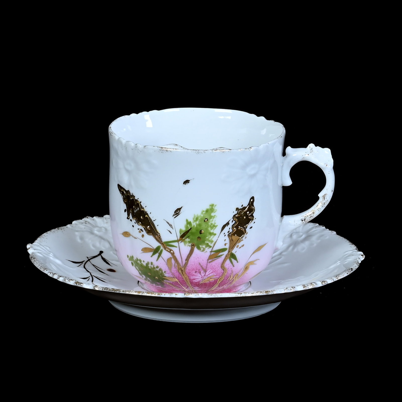 Mustache Cup With Matching Saucer, Unmarked R.S. Prussia (1 of 3)