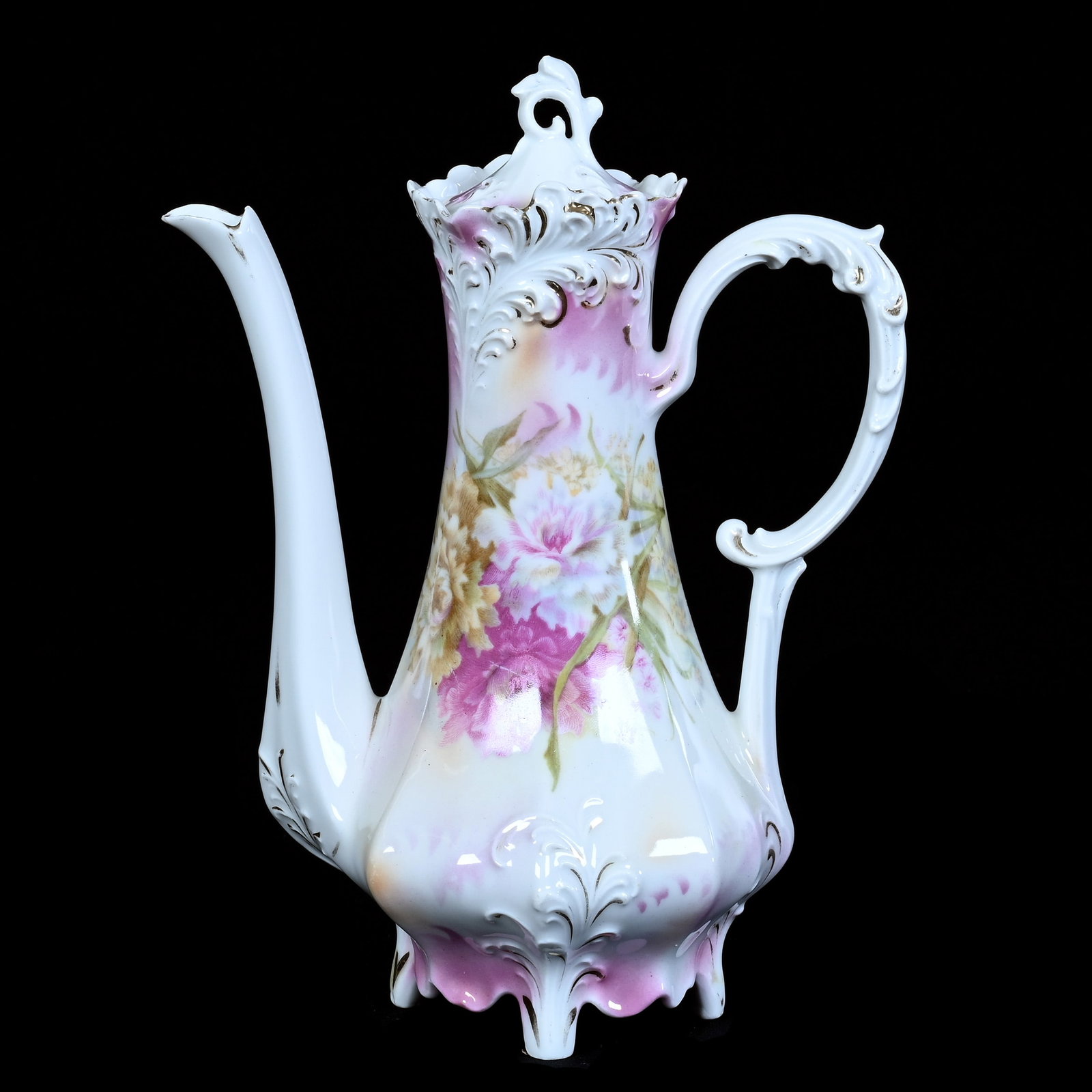 Demitasse Pot, Marked R.S. Prussia, Plume Mold (1 of 4)