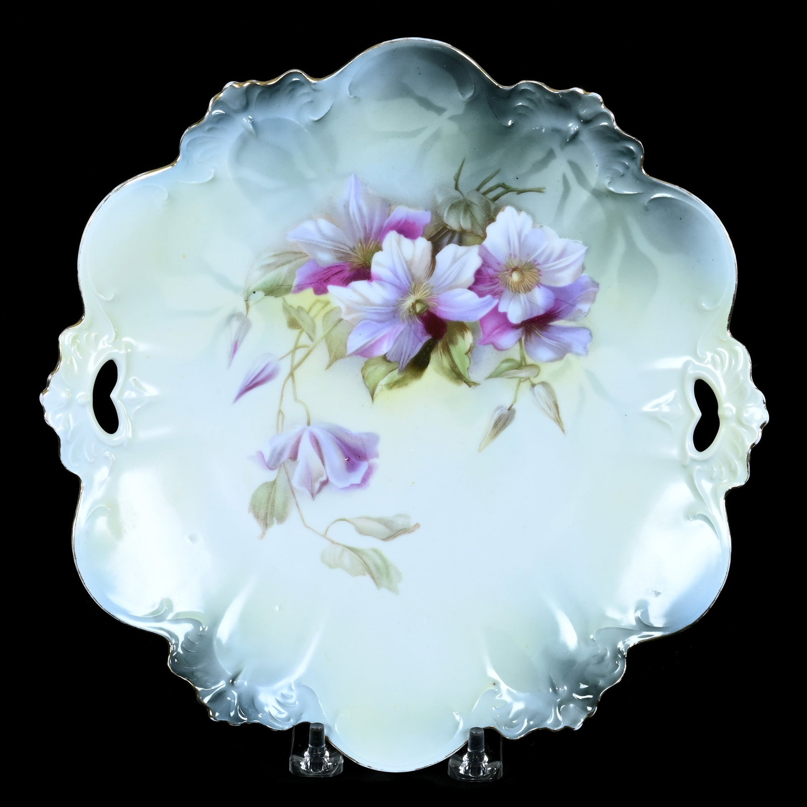 Two Handled Cake Plate, Marked R.S. Prussia (1 of 2)