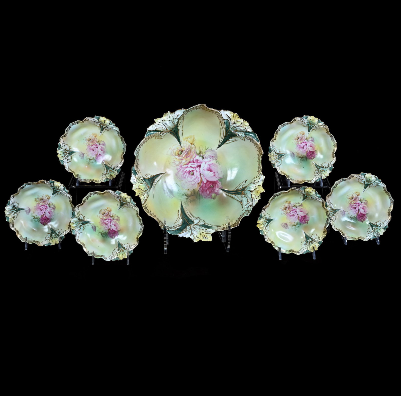 Berry Set, Marked R.S. Prussia, Modified Iris Mold (1 of 2)