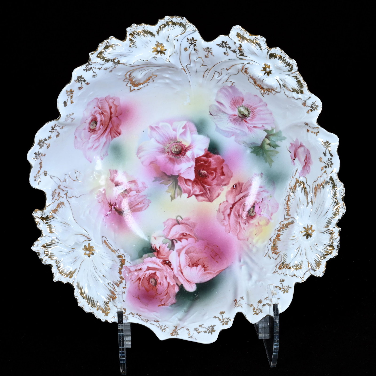 Bowl, Marked R.S. Prussia, Carnation Mold (1 of 2)