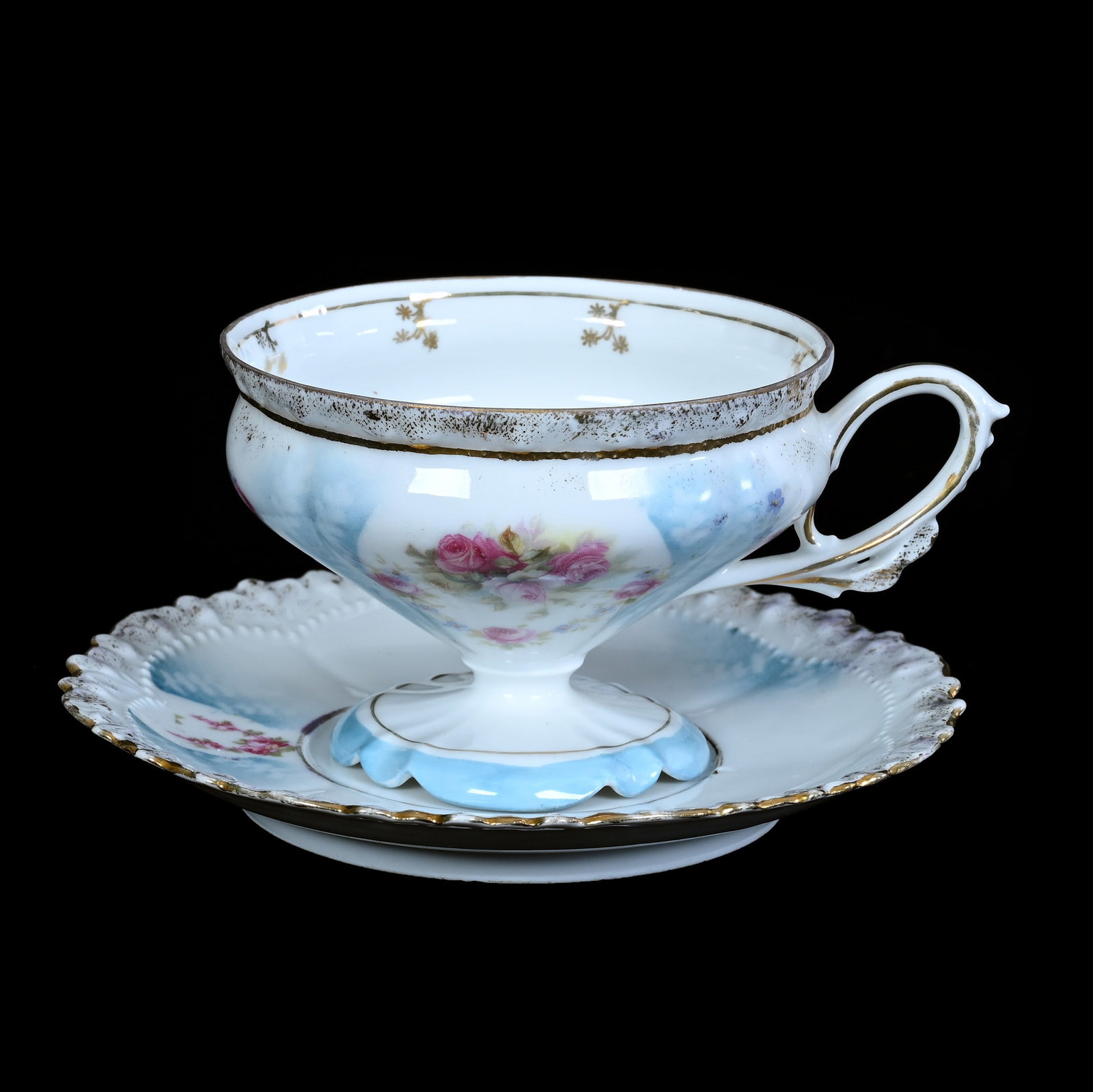 Pedestal Cup And Saucer, Marked R.S. Prussia (1 of 3)