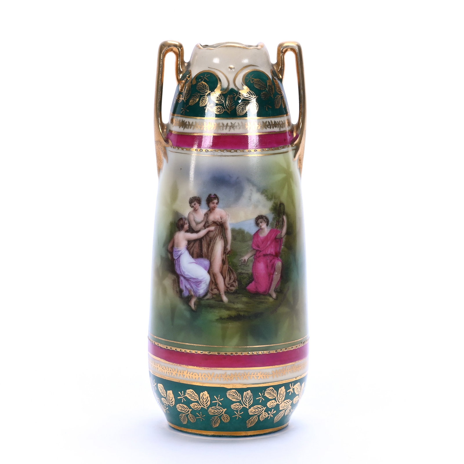 Two Handled Vase, Marked Beehive (1 of 3)