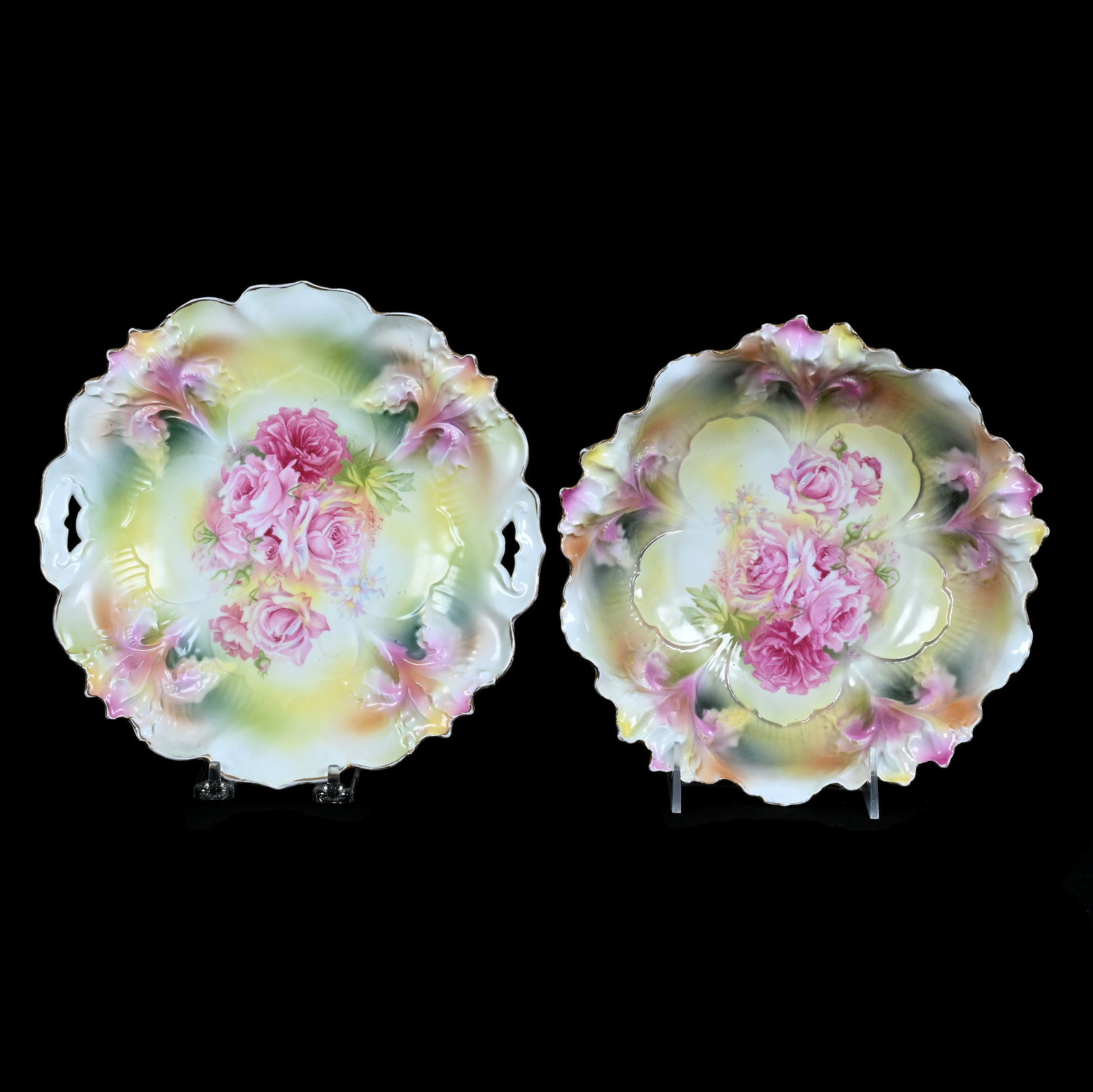 Bowl And Two Handled Cake Plate, Marked R.S. Prussia (1 of 2)