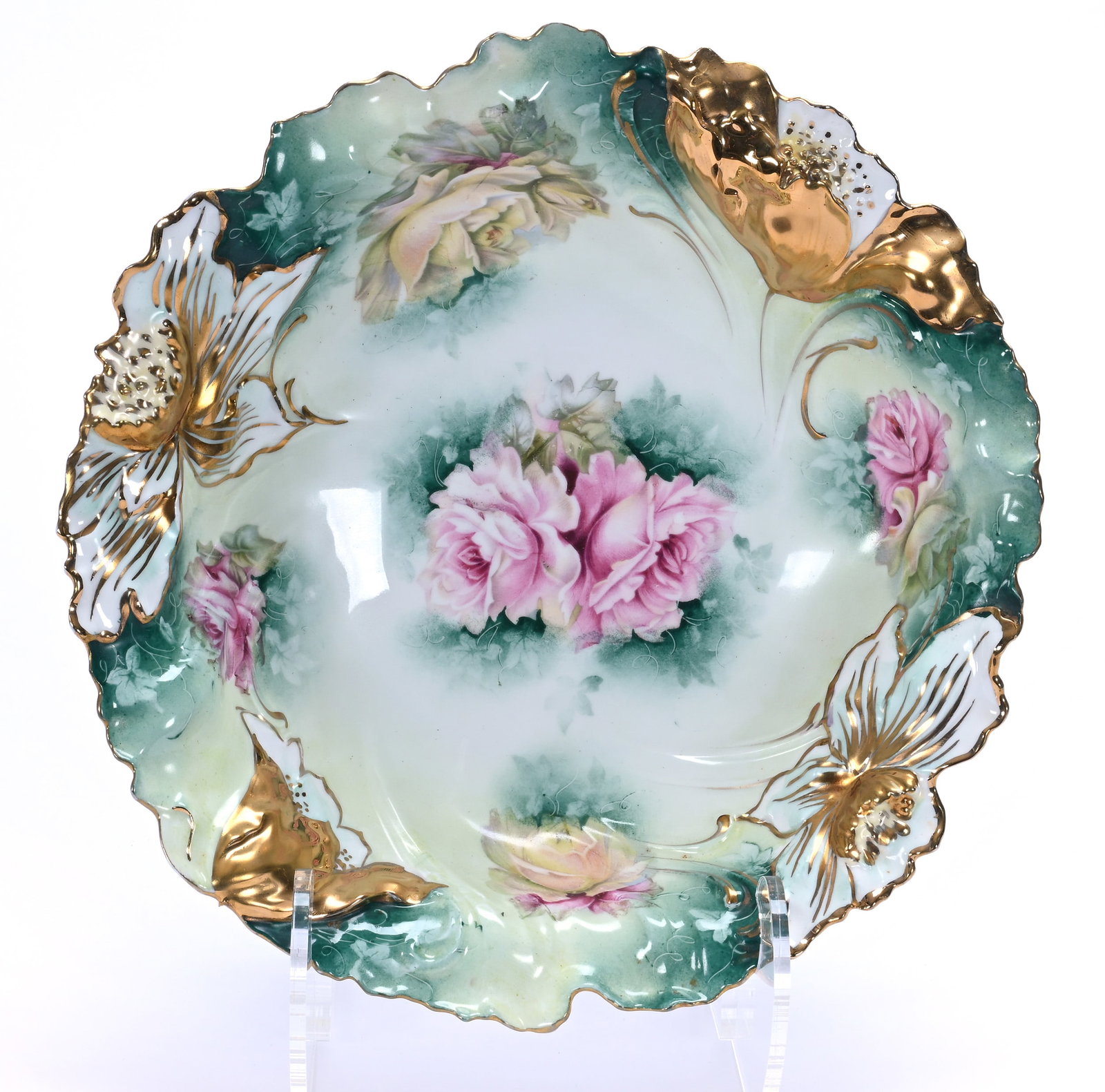 Bowl, Unmarked R.S. Prussia, Poppy Mold (1 of 2)