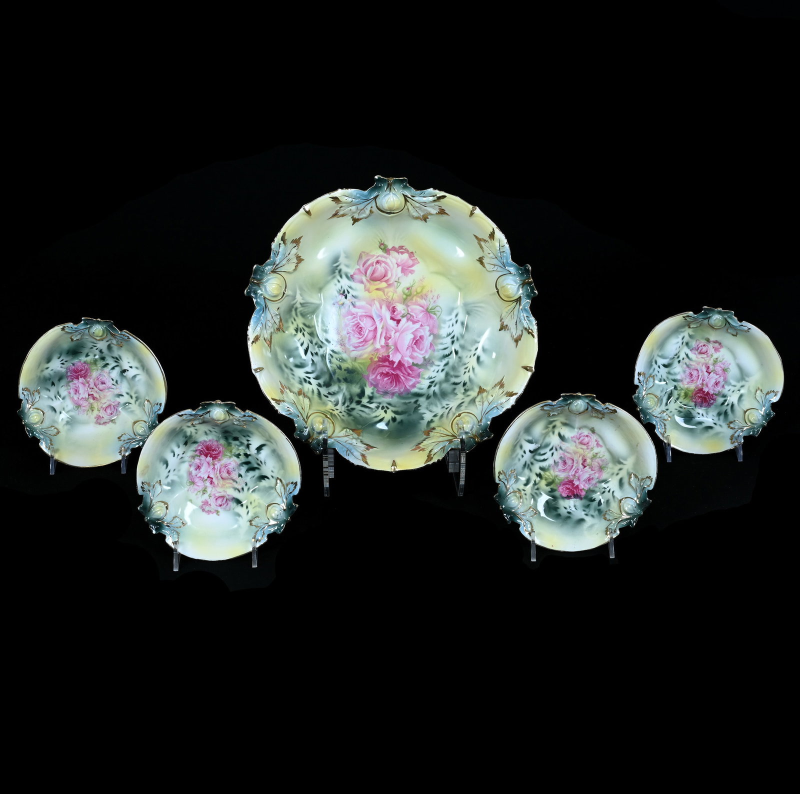 Berry Set, Marked R.S. Prussia, Acorn Mold (1 of 3)