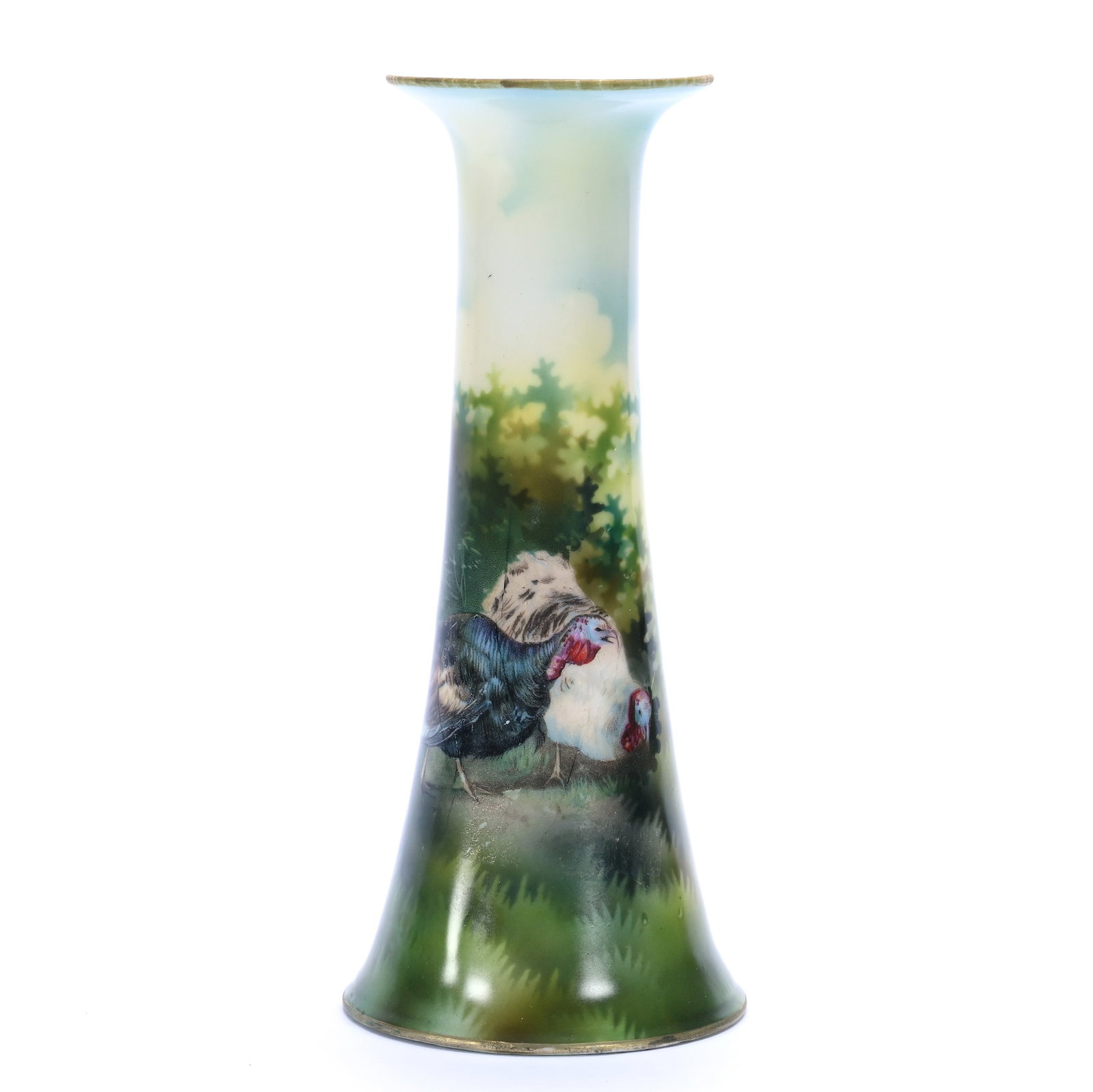 Vase, Marked R.S. Prussia: Vase, Marked R.S. Prussia, 7.25 x 3.25 x 3.25 Inches, Turkey Scenic Decor, 0.5 Pounds. LiveAuctioneers Invoices Must Be Paid Using the PAY NOW / CHECK OUT Button Which Includes Fees And Sales Tax.