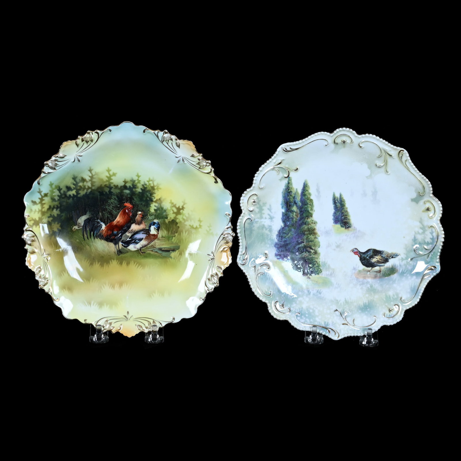 (2) Plates, Unmarked R.S. Prussia (1 of 2)