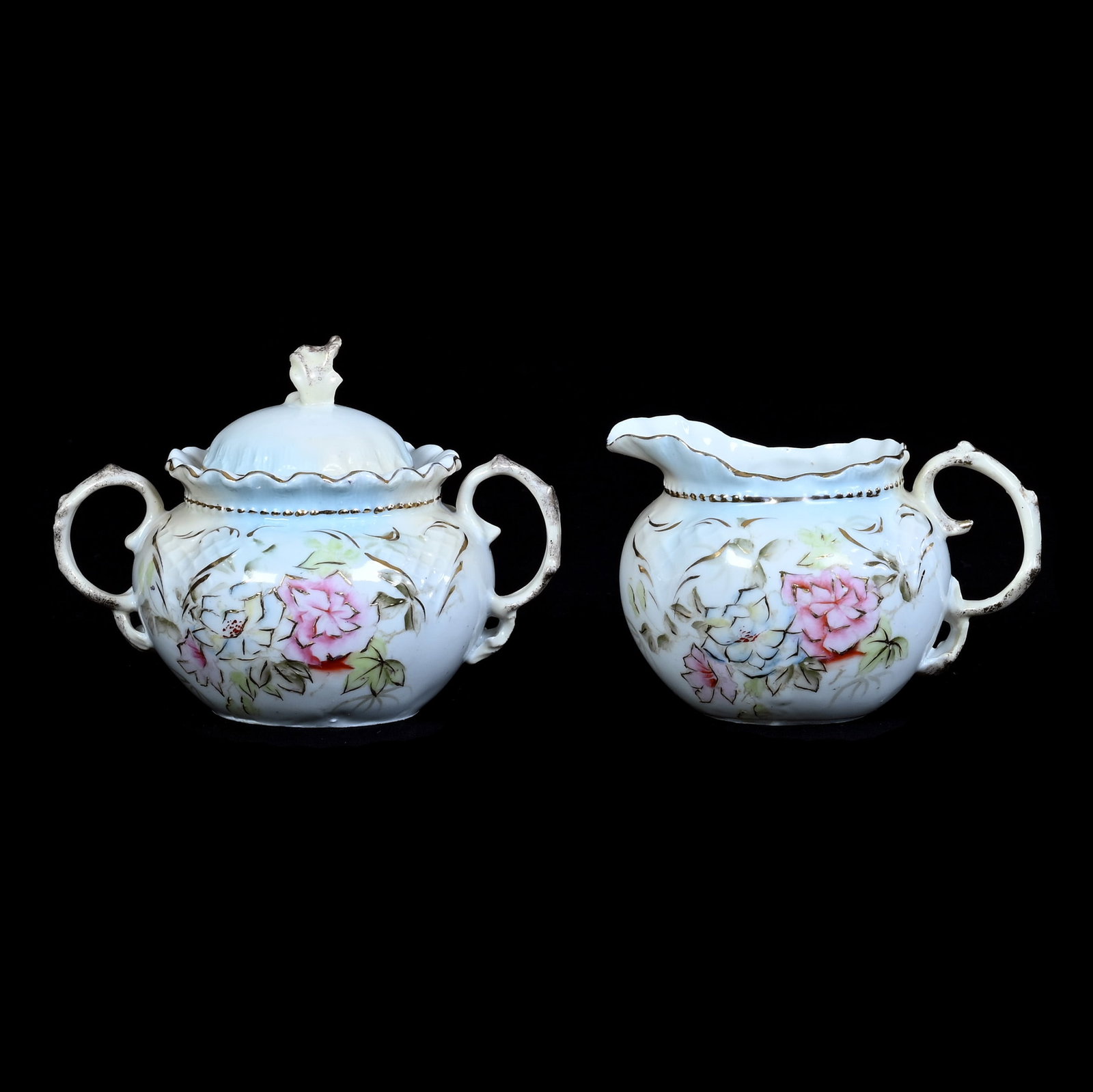 Creamer And Sugar, Early Unmarked Prussia (1 of 3)