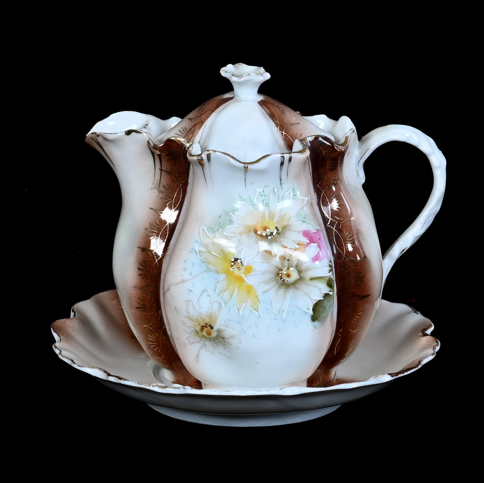 Syrup Pitcher And Underplate, Early Unmarked Prussia (1 of 3)
