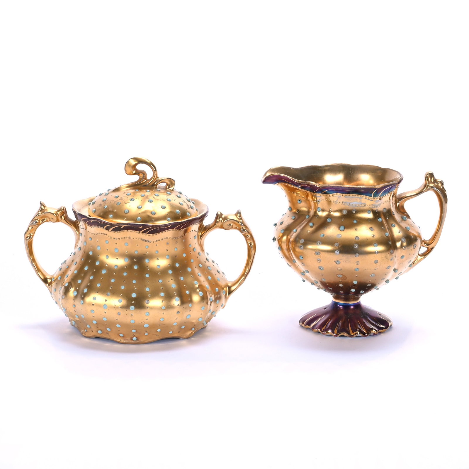 Creamer And Sugar, Marked Prov Saxe (1 of 3)
