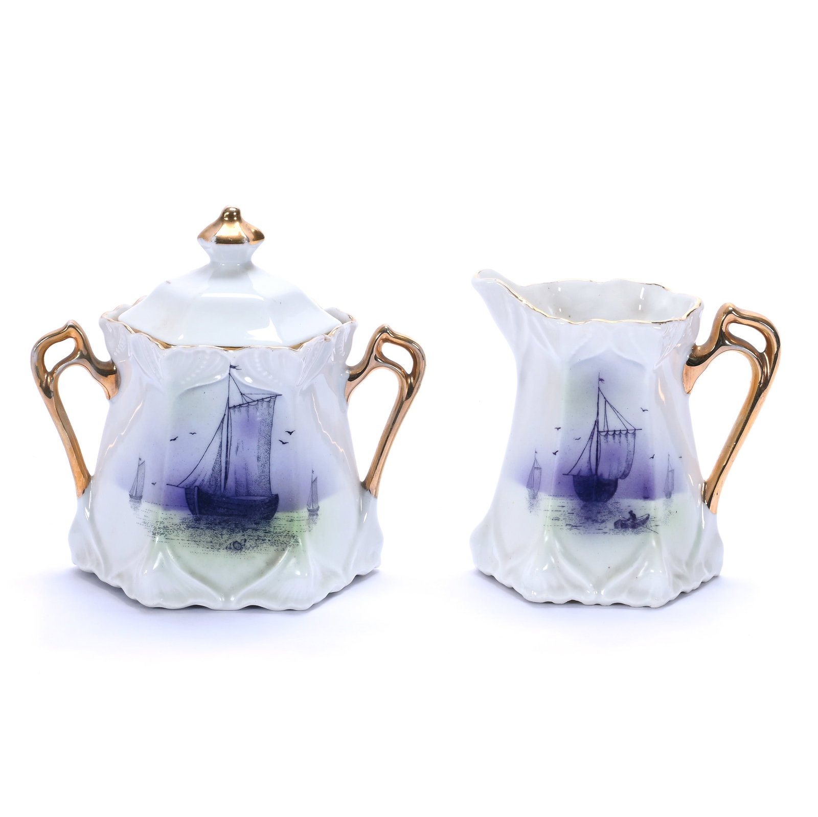 Creamer And Sugar, Marked Germany, Six-Sided (1 of 4)