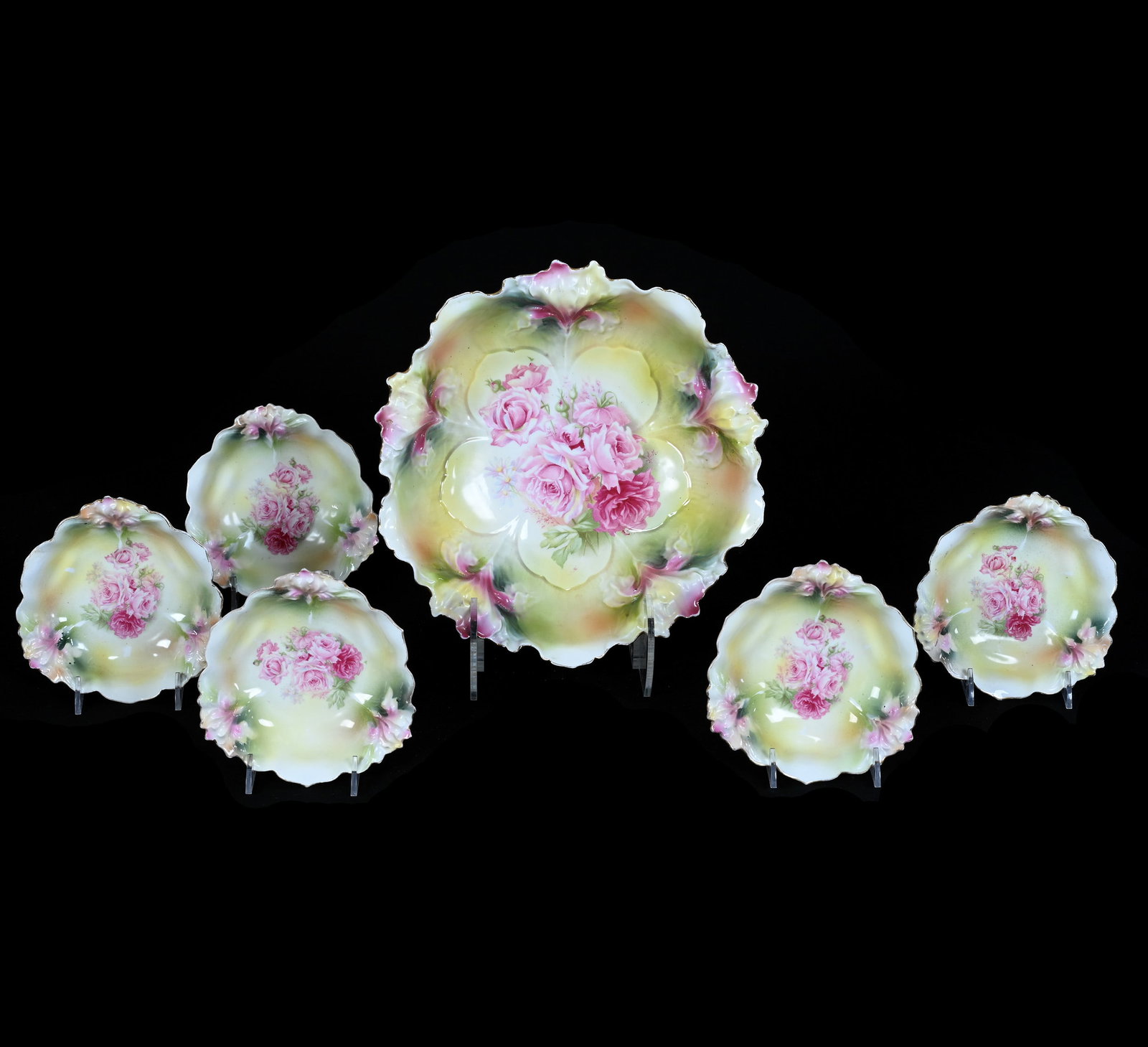 Berry Set, Marked R.S. Prussia, Iris Mold (1 of 4)