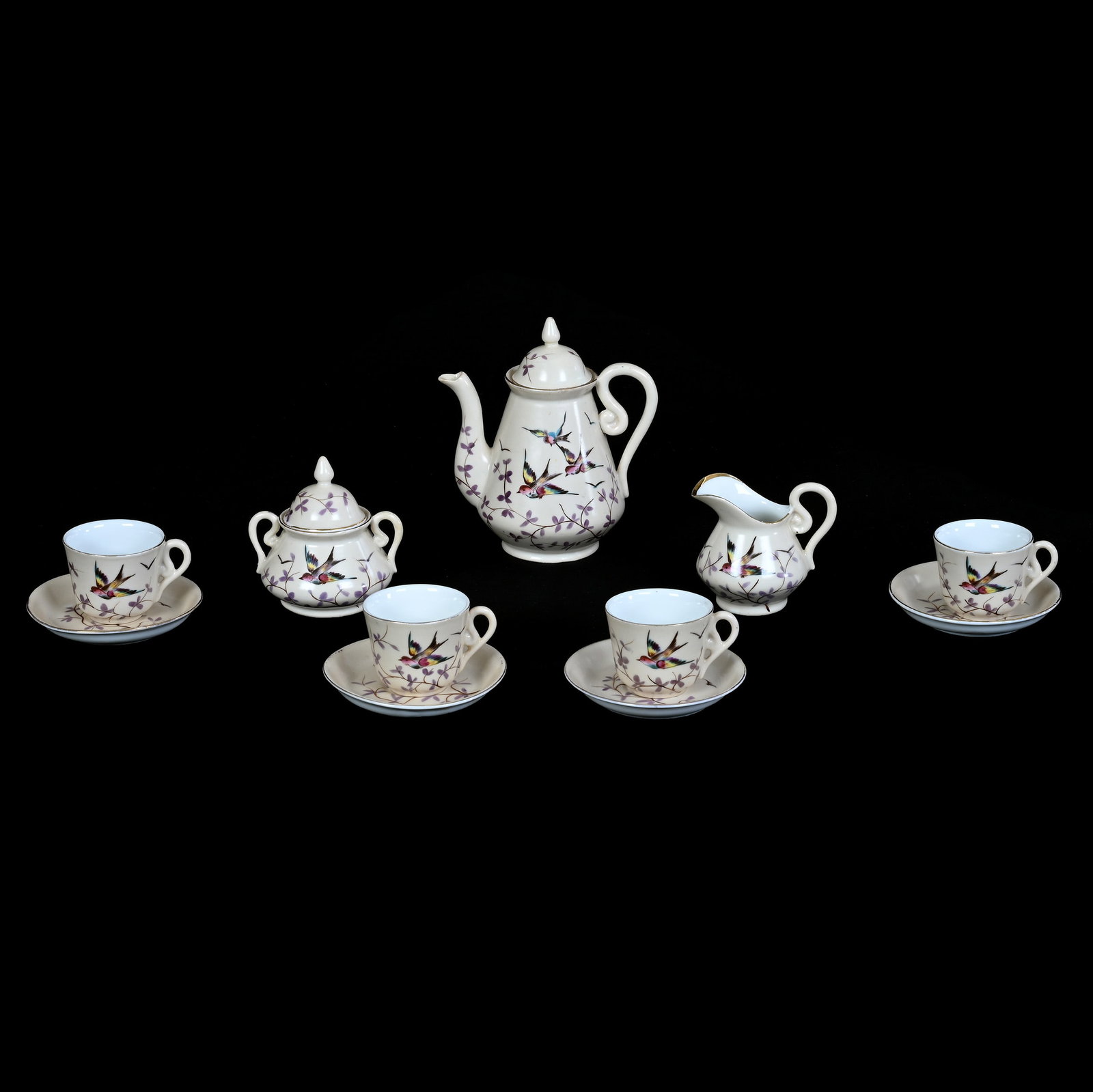 (7) Piece Child's Tea Set, Early Unmarked R.S. Prussia (1 of 3)