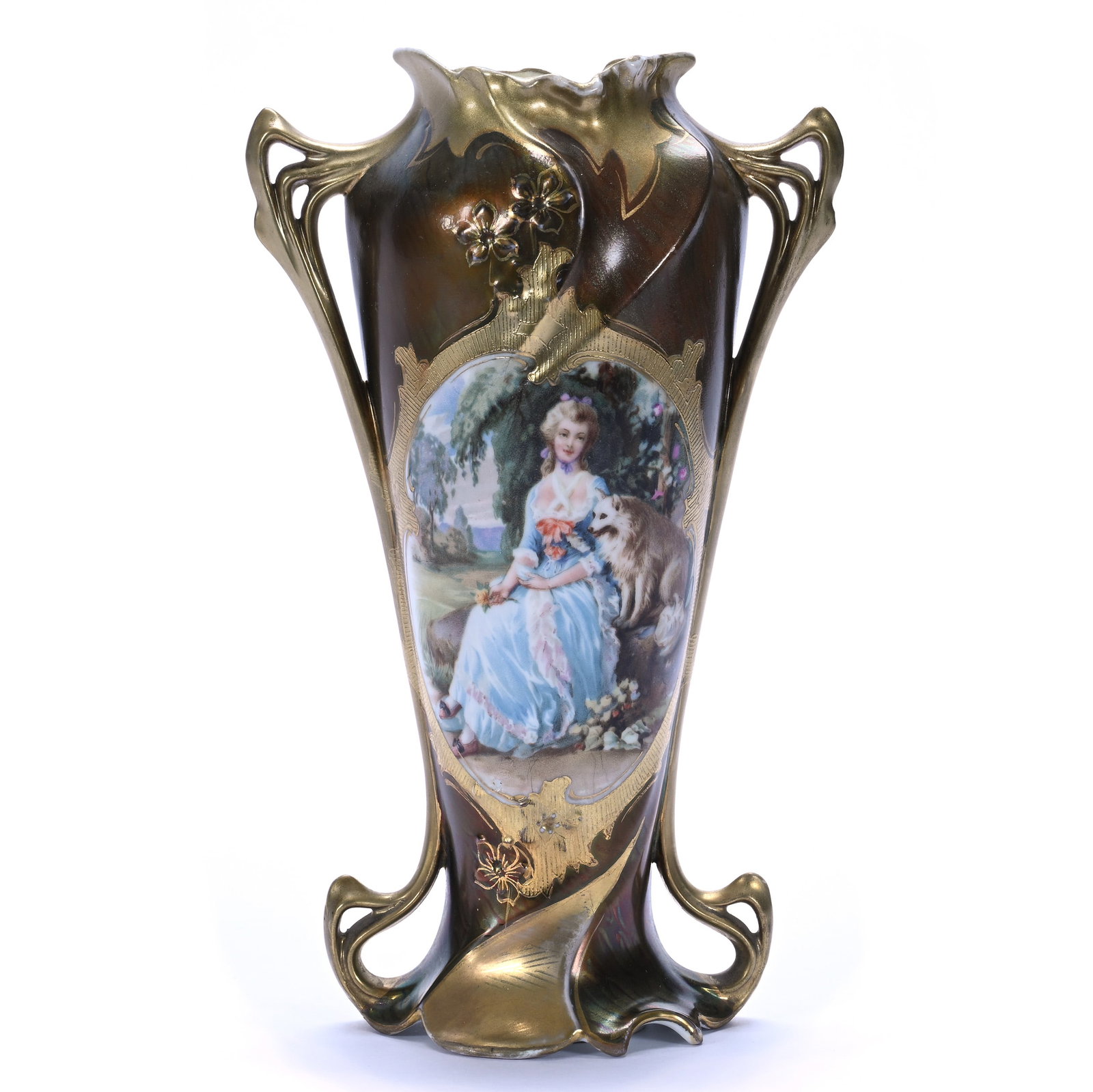 Two Handled Vase, Marked Royal Vienna (1 of 3)