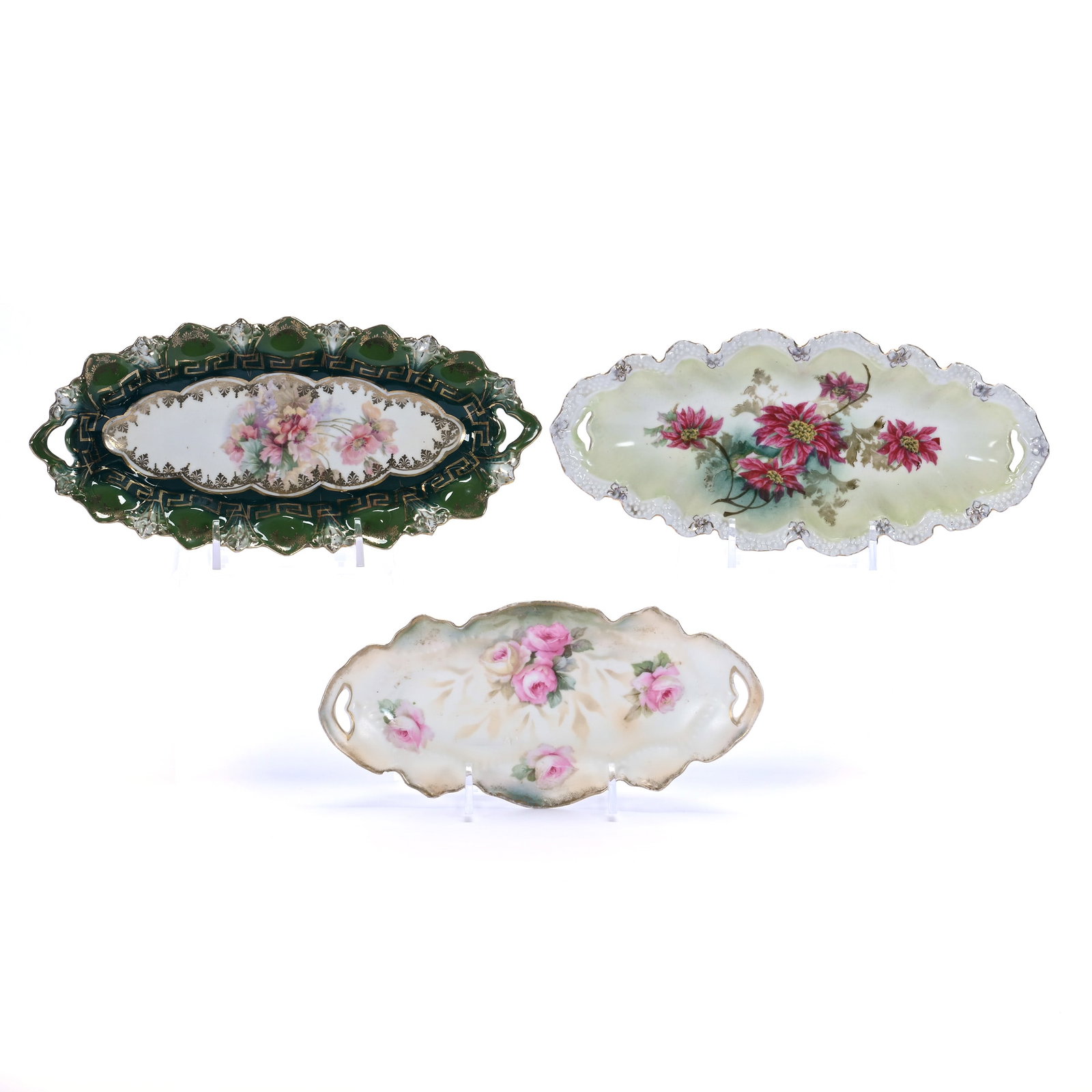 (3) Relish Trays, Unmarked R.S. Prussia (1 of 3)