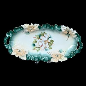 Celery Tray, Marked R.S. Prussia, Carnation Mold