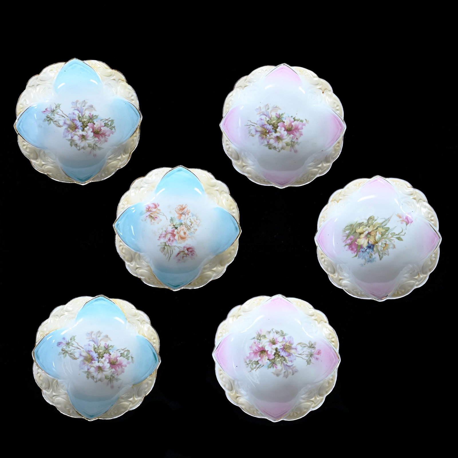 (6) Berry Dishes, Unmarked R.S. Prussia (1 of 2)