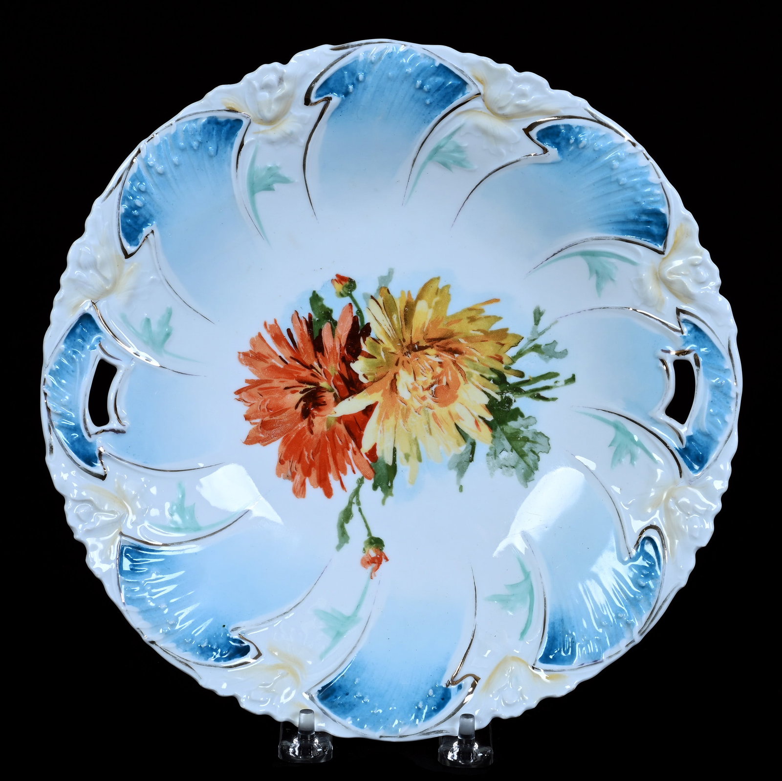 Two Handled Cake Plate, Unmarked R.S. Prussia (1 of 2)