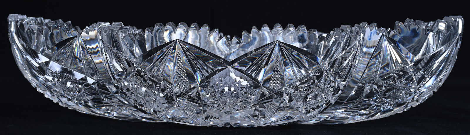 Serving Bowl, Blown Mold, American Brilliant Cut Glass, Pattern #293 By Dorflinger - 2