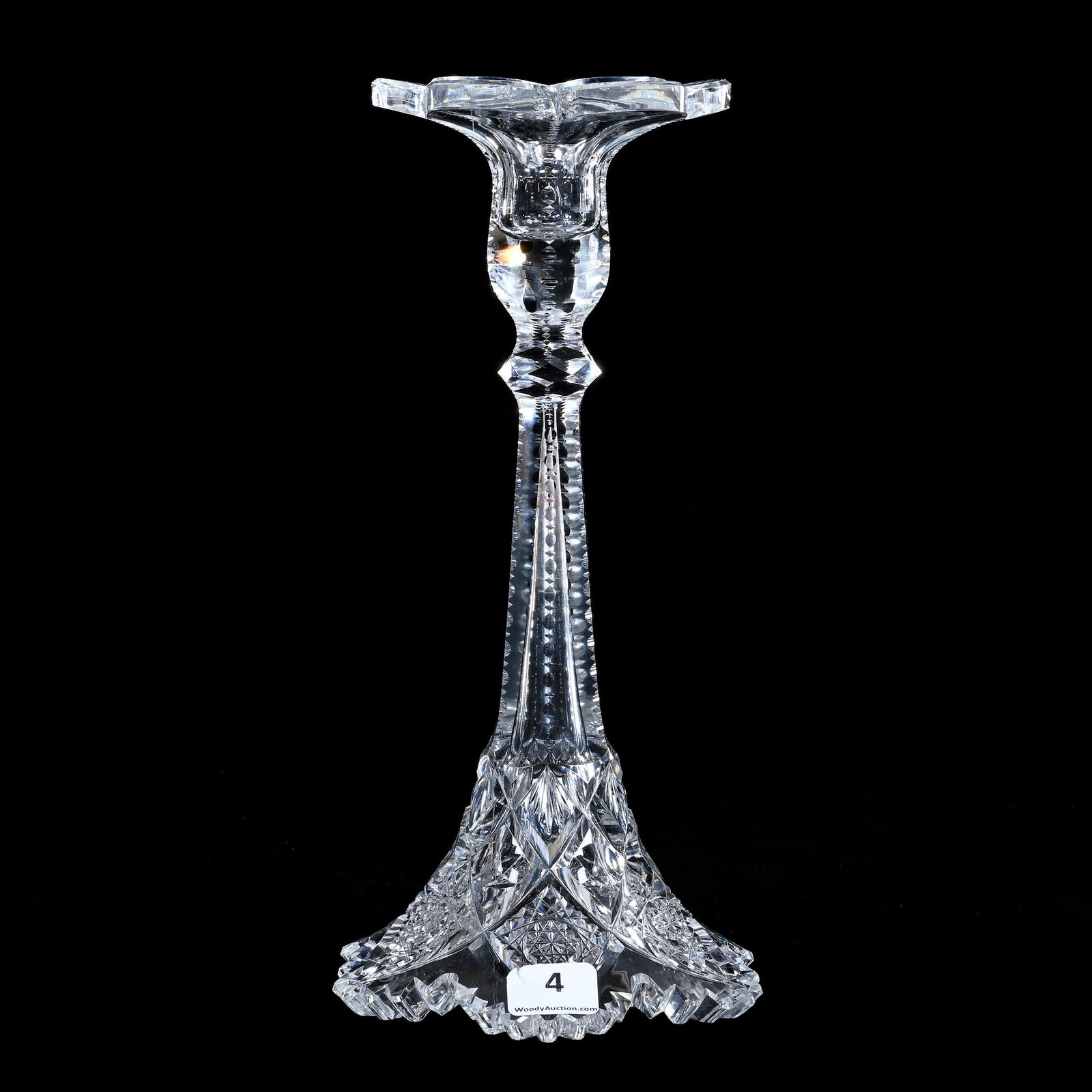 Candlestick Holder, ABCG, Signed Sinclaire, Hobstar, Punty And Fan Motif (1 of 3)