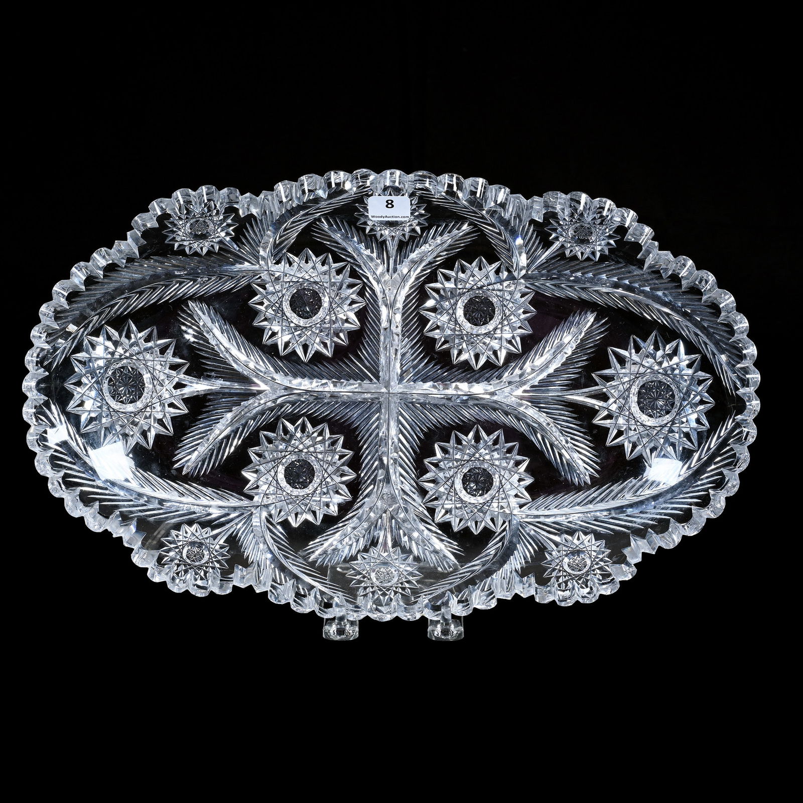 Ice Cream Tray, American Brilliant Cut Glass, Signed Libbey (1 of 3)