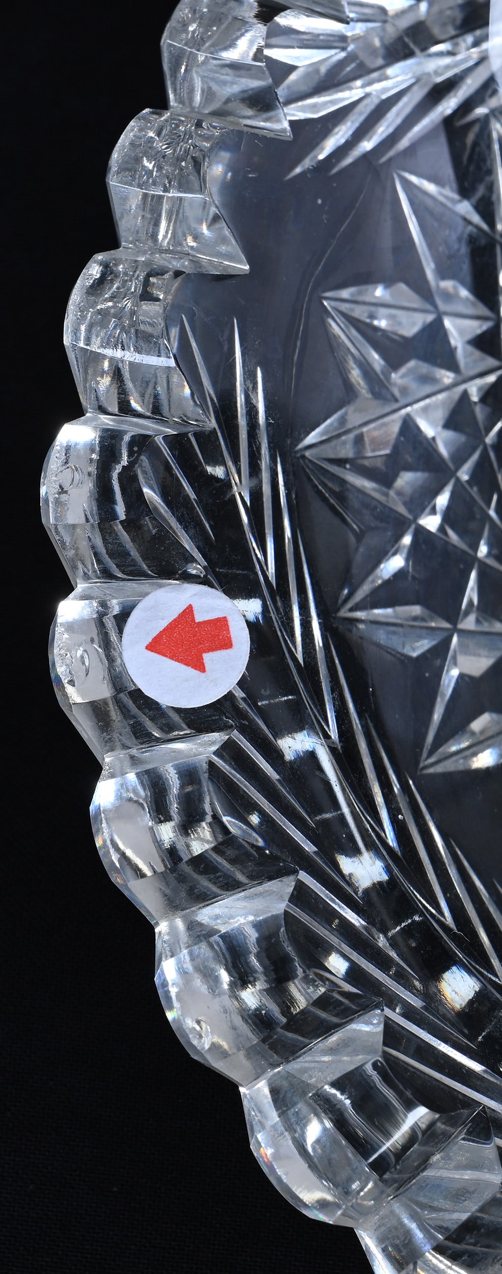 Ice Cream Tray, American Brilliant Cut Glass, Signed Libbey - 3