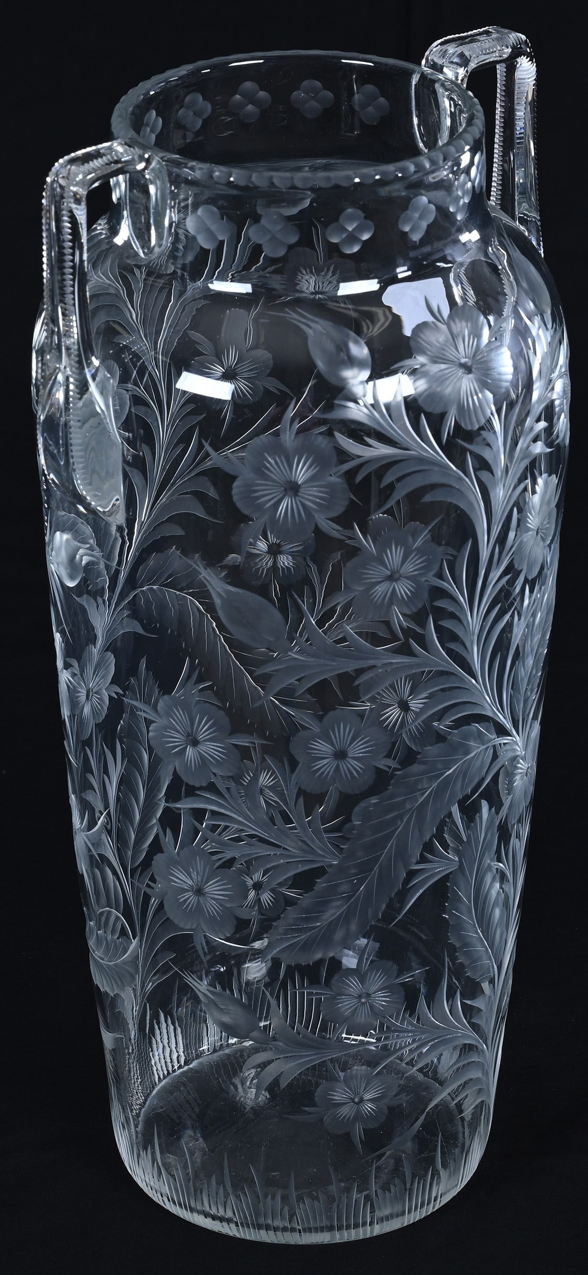 Two Handled Vase, American Brilliant Cut Glass, Signed Tuthill - 2