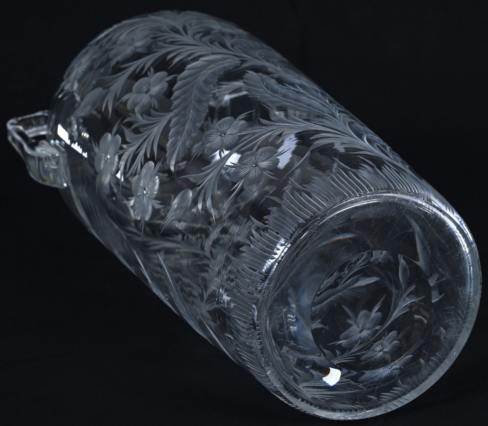 Two Handled Vase, American Brilliant Cut Glass, Signed Tuthill - 3