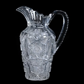 Large Tankard, American Brilliant Cut Glass