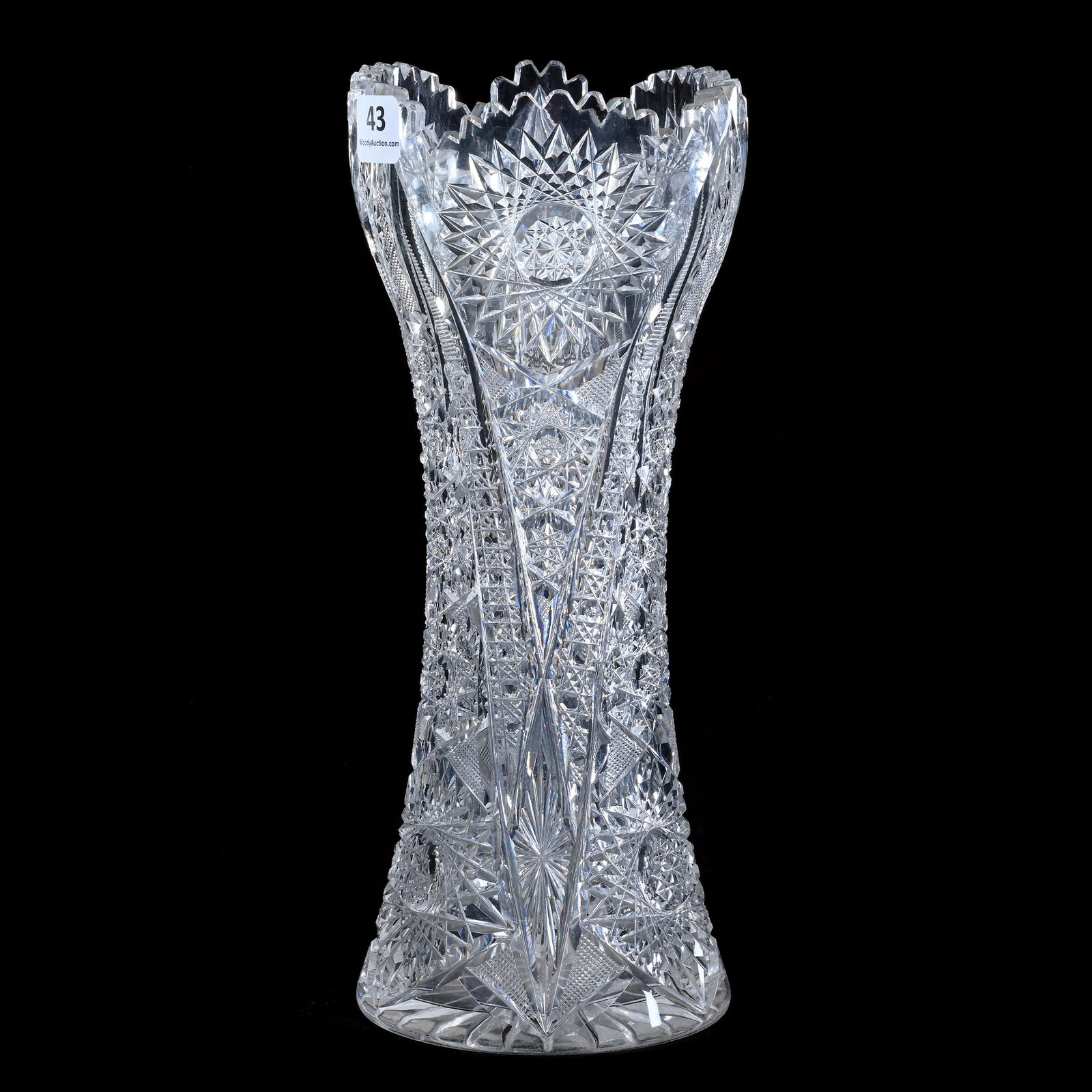 Vase, American Brilliant Cut Glass, St. Paul Pattern By Shotton Cut Glass (1 of 3)