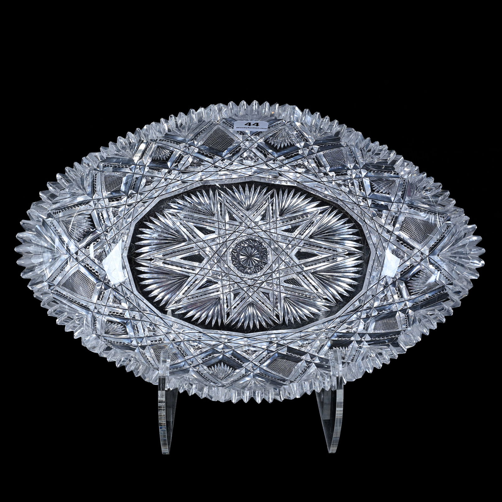 Oval Bowl, American Brilliant Cut Glass, Parisian Pattern By Dorflinger (1 of 2)