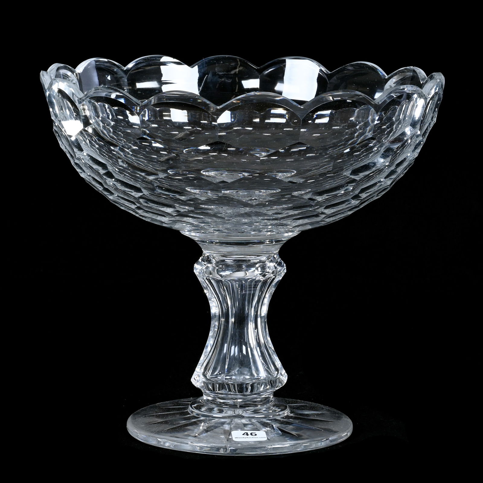 Compote, American Brilliant Cut Glass, Hollow Diamond Pattern By Dorflinger (1 of 4)
