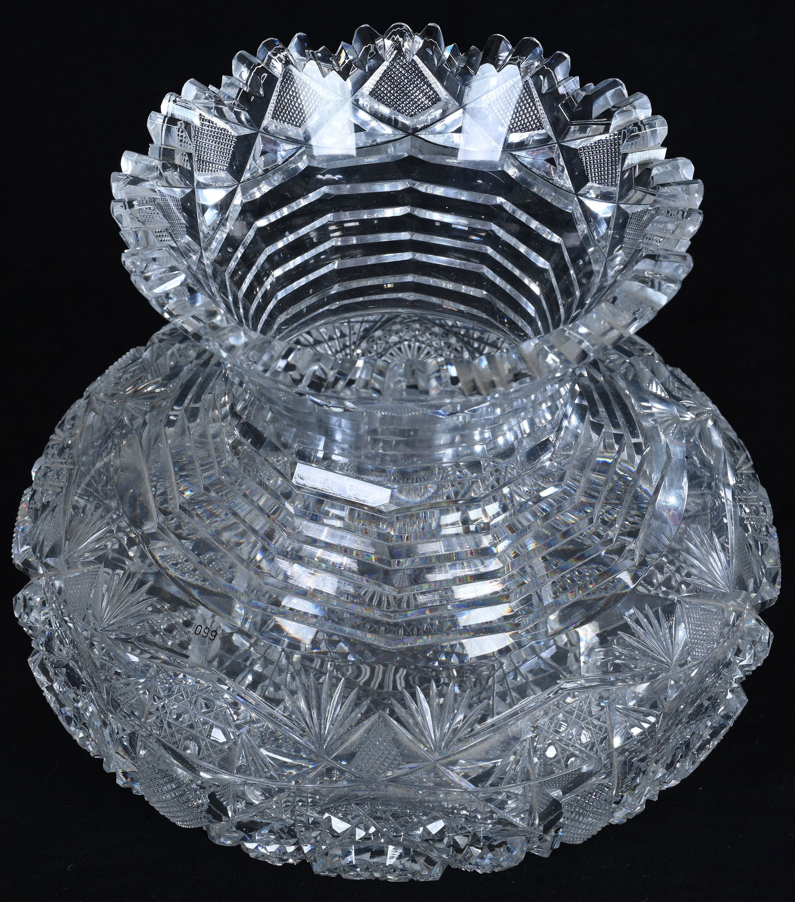 Flower Center, American Brilliant Cut Glass, Pattern No. 33 By Elmira - 2