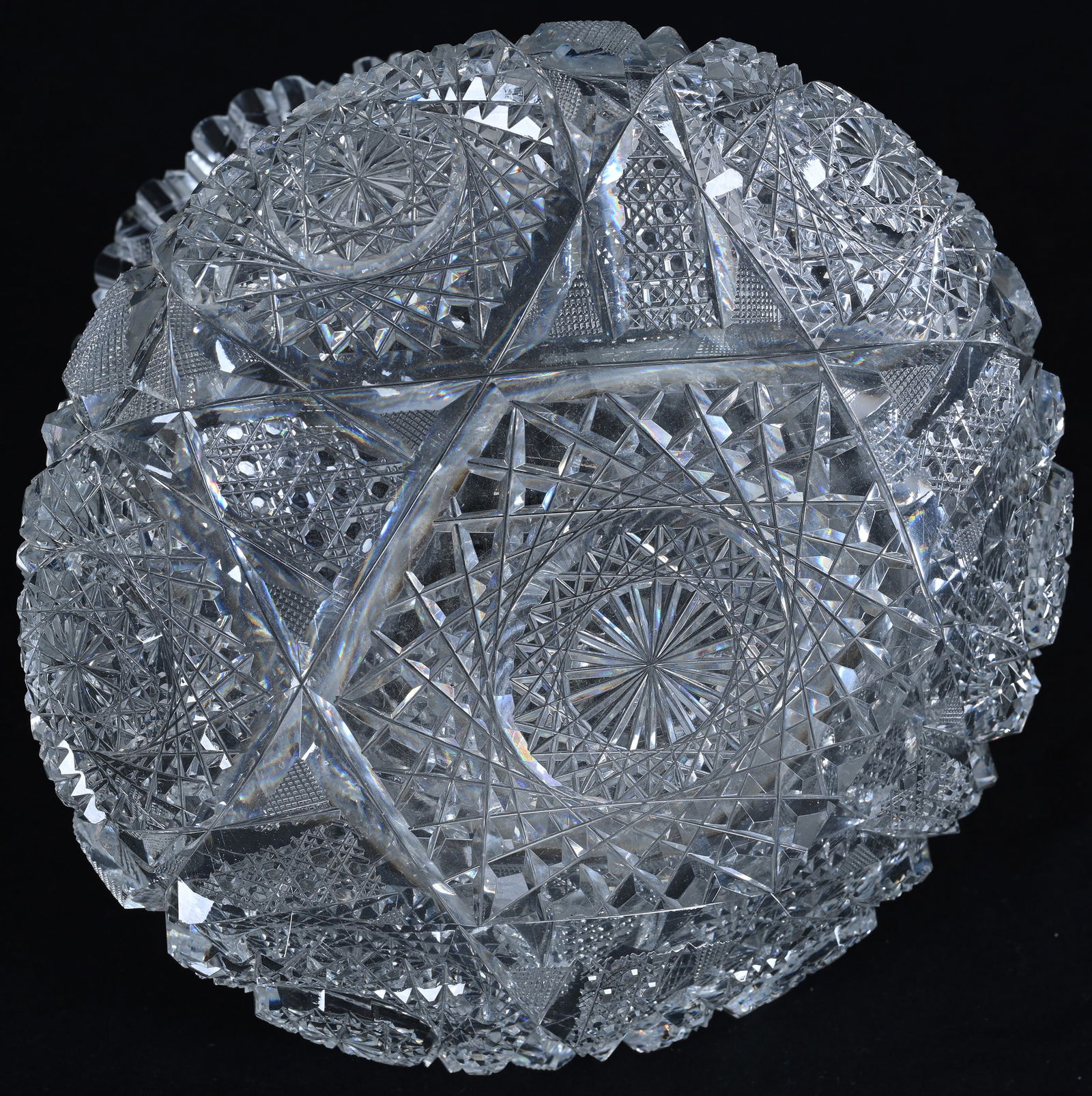 Flower Center, American Brilliant Cut Glass, Pattern No. 33 By Elmira - 3