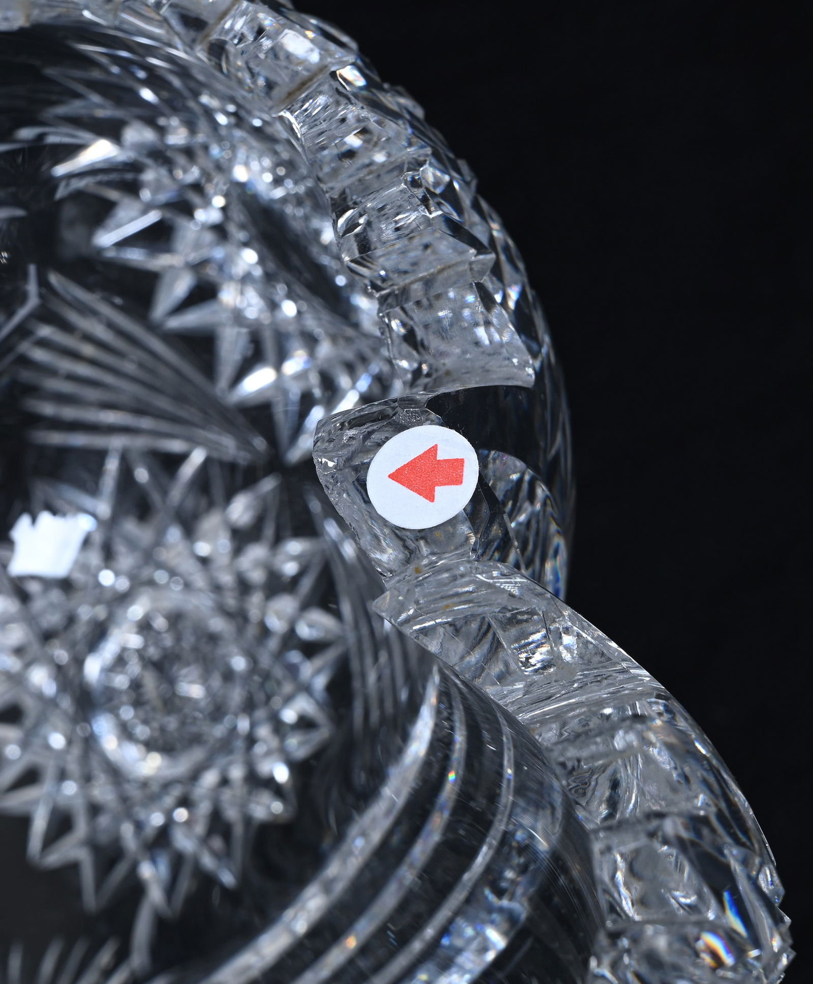 Bowl, Blown Mold, American Brilliant Cut Glass, Signed Hawkes - 10