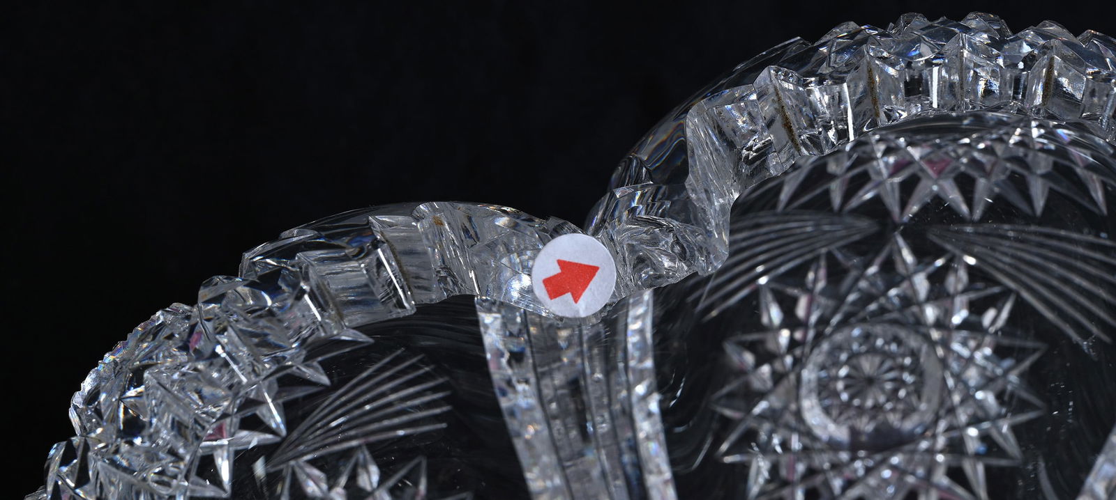 Bowl, Blown Mold, American Brilliant Cut Glass, Signed Hawkes - 4