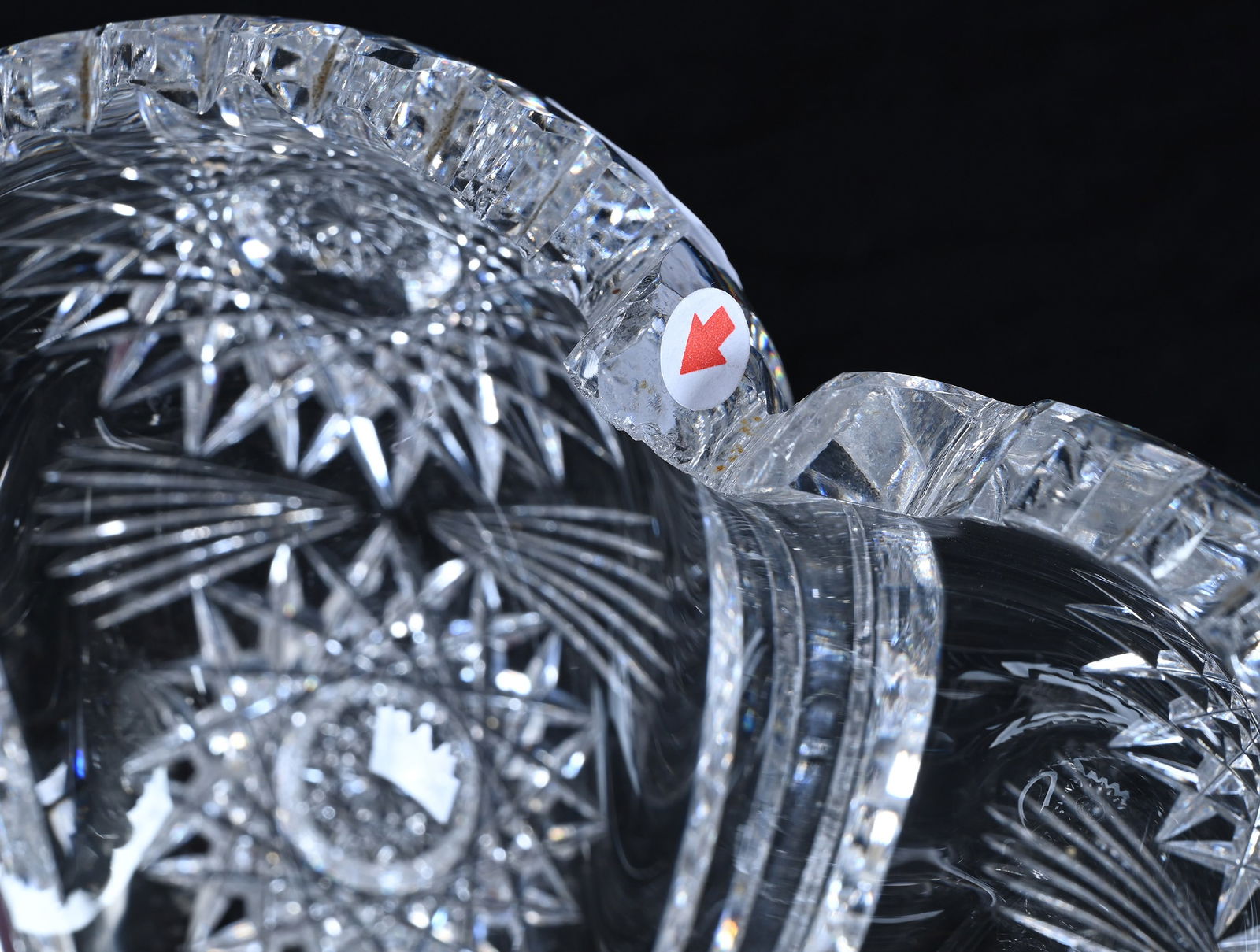 Bowl, Blown Mold, American Brilliant Cut Glass, Signed Hawkes - 5