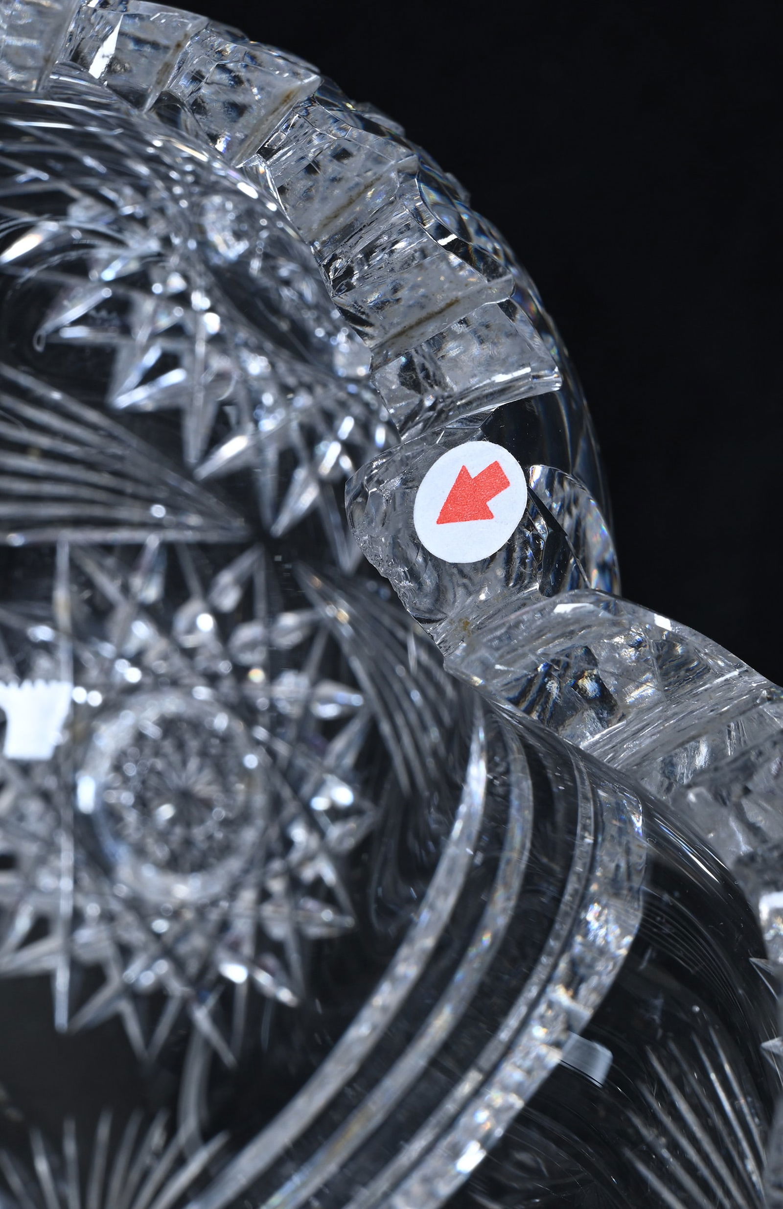 Bowl, Blown Mold, American Brilliant Cut Glass, Signed Hawkes - 7