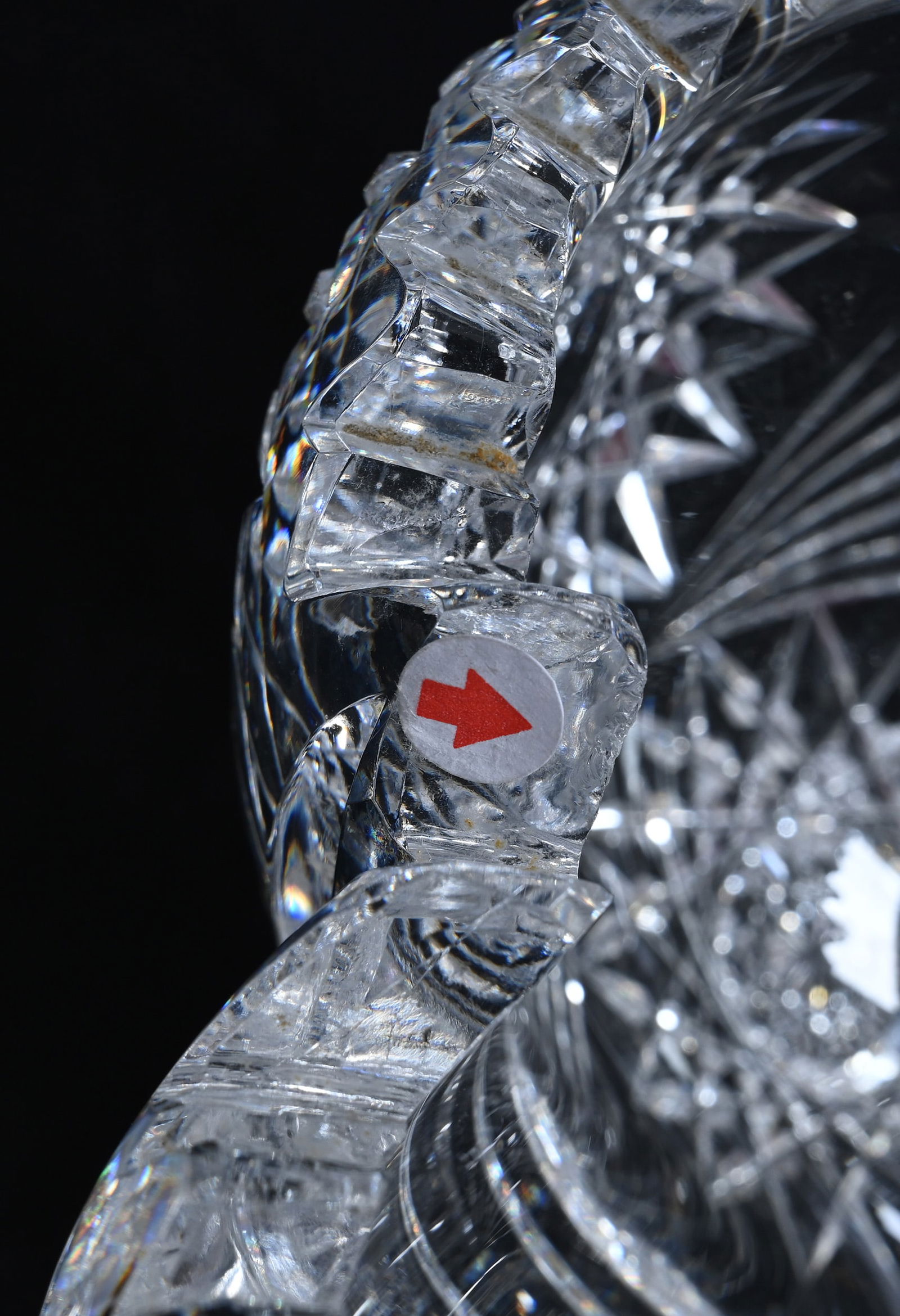 Bowl, Blown Mold, American Brilliant Cut Glass, Signed Hawkes - 8