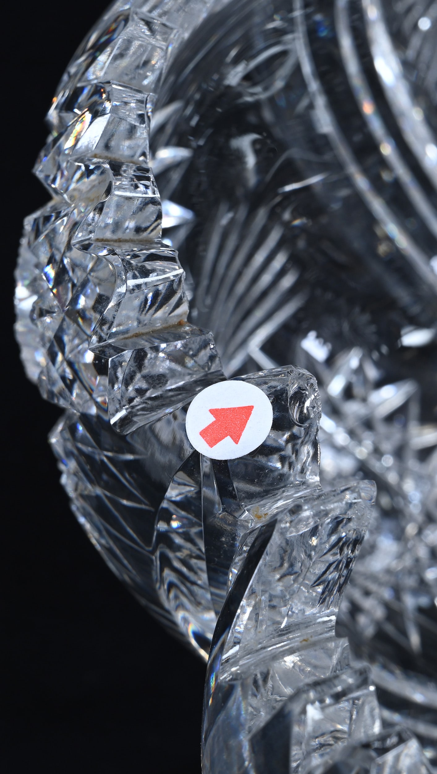 Bowl, Blown Mold, American Brilliant Cut Glass, Signed Hawkes - 9