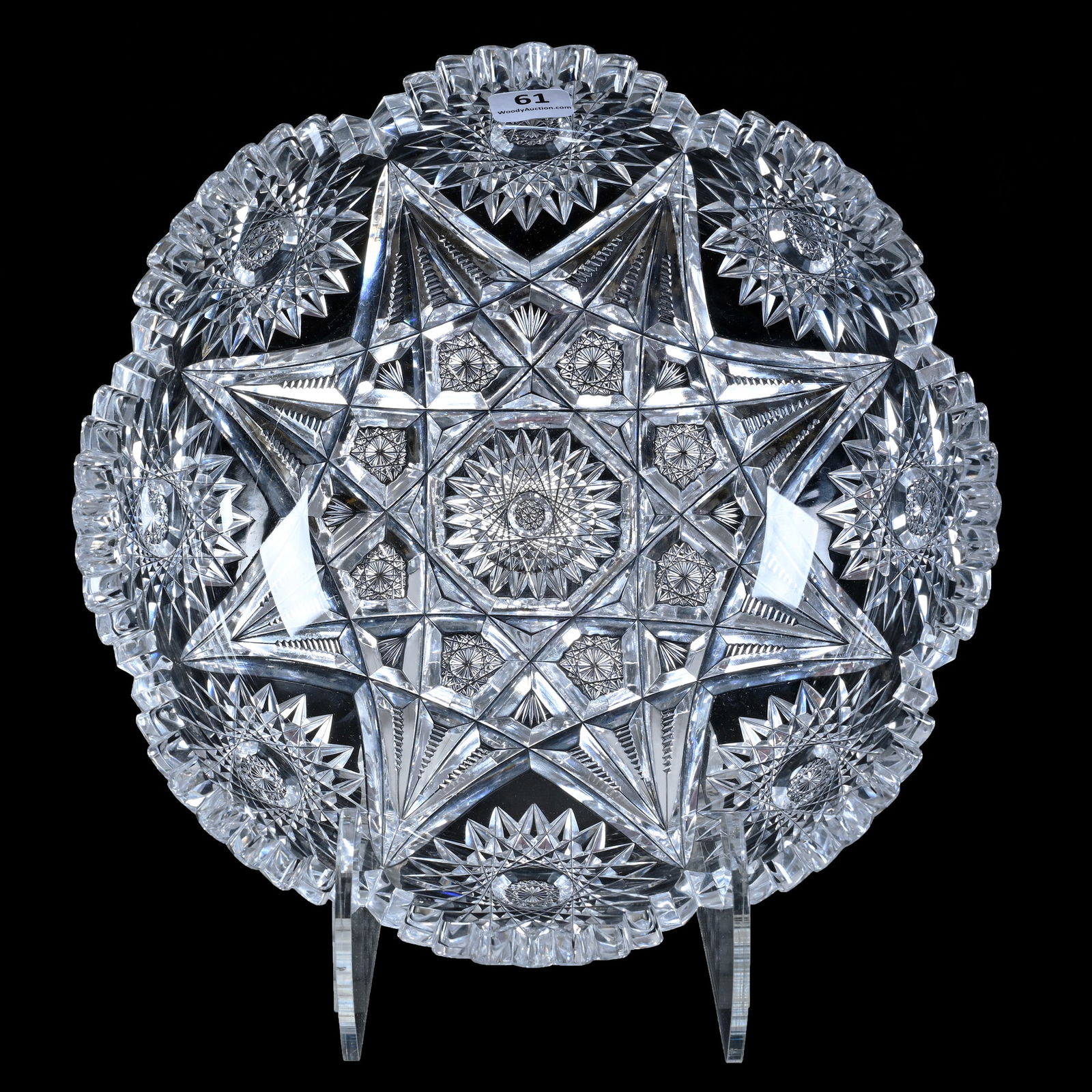 Bowl, American Brilliant Cut Glass, University Pattern By Straus (1 of 4)