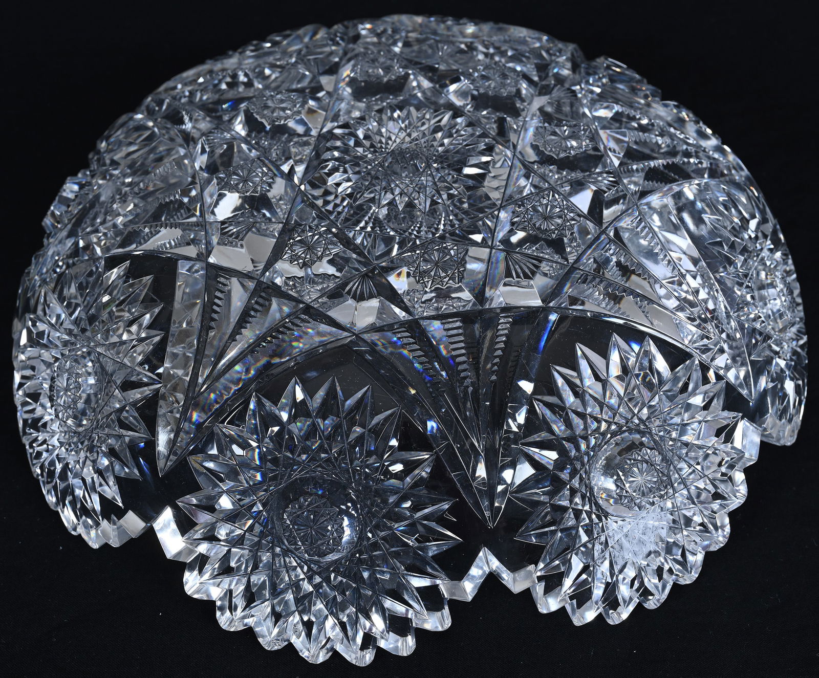 Bowl, American Brilliant Cut Glass, University Pattern By Straus - 2