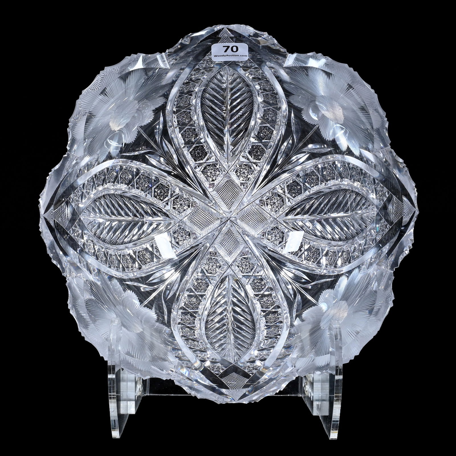 Bowl, American Brilliant Cut Glass, Paola Pattern By Dorflinger (1 of 3)